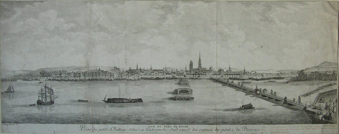 Print - Vue du Port de Rouen - Bacheley